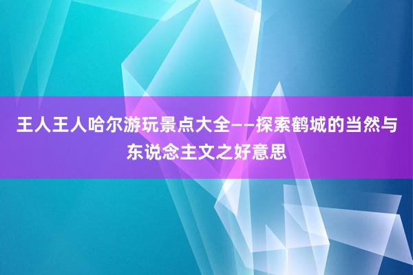 王人王人哈尔游玩景点大全——探索鹤城的当然与东说念主文之好意思